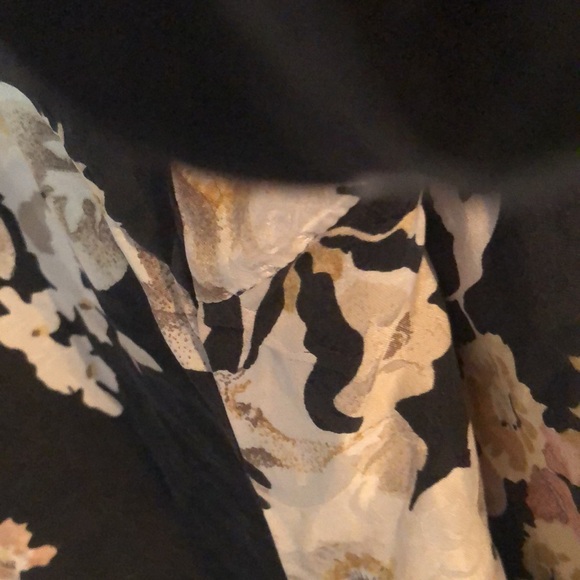 Woman’s VTG fall blue floral silk by August silk kimono cardigan - Picture 15 of 16